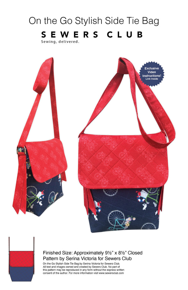 On the Go Stylish Side Tie Bag Pattern