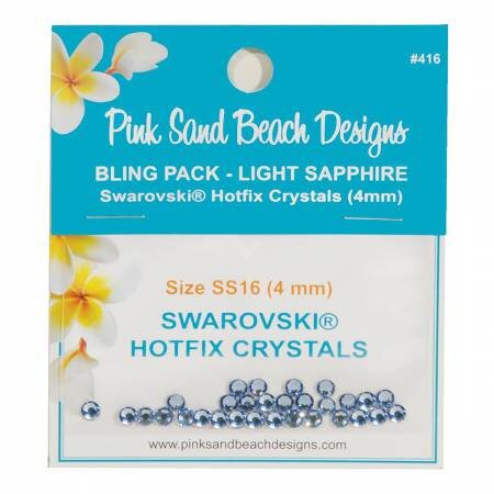Bling Pack - Swarovski Hotfix Crystal 4mm - Light Sapphire