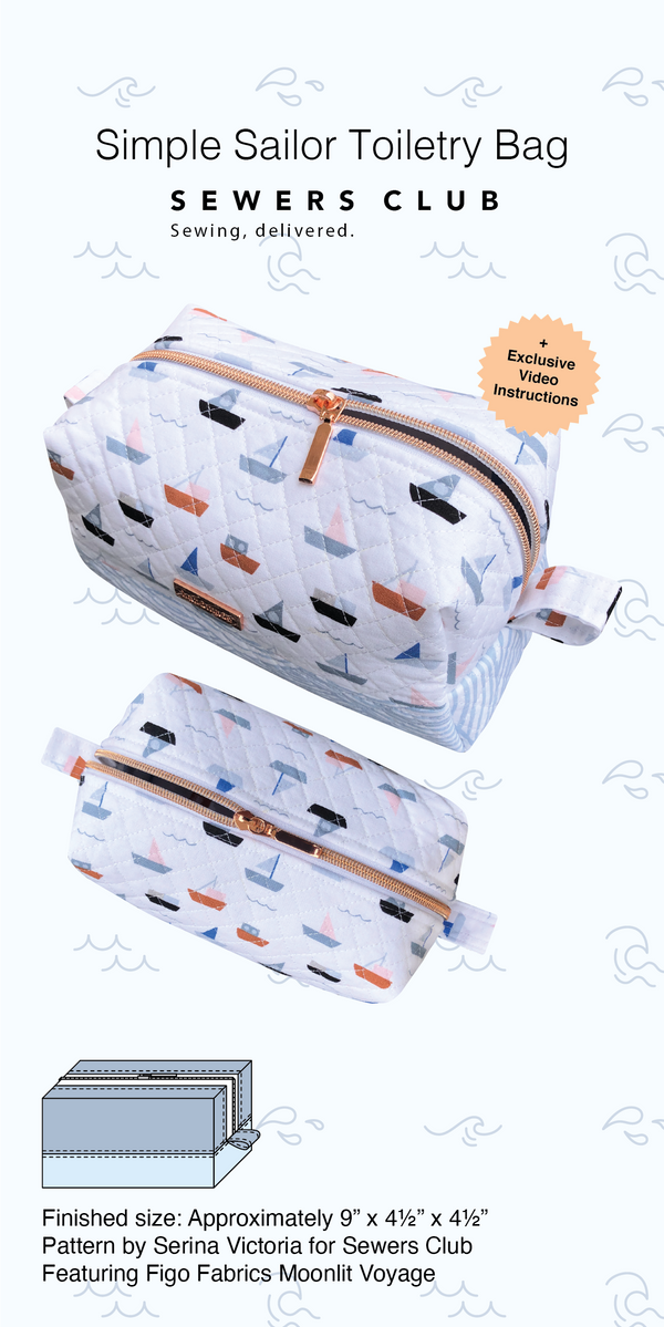 Simple Sailor Toiletry Bag Pattern