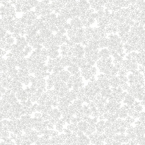 Quilters Flour III -  Flowers White on White